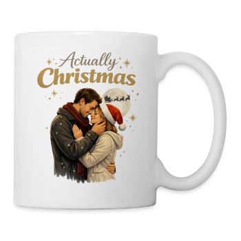 Romantische Weihnachtsumarmungen - Tasse - Weiß - Rechts