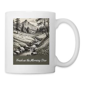 Morgentau im Waldtal - Tasse - Weiß - Rechts