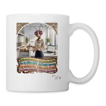 Heuschrecke JOGUE Sachbearbeiterin Büro Pop Art - Tasse - Weiß - Rechts