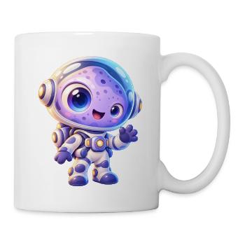Kuscheliger Astronaut im All - Tasse - Weiß - Rechts
