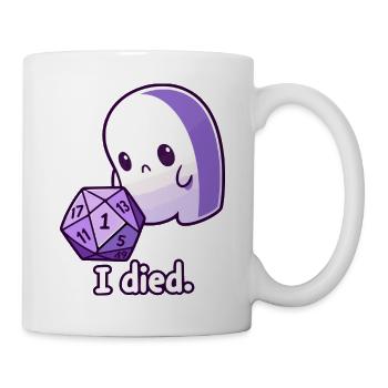 I died Ghost mit Würfel - Tasse - Weiß - Rechts