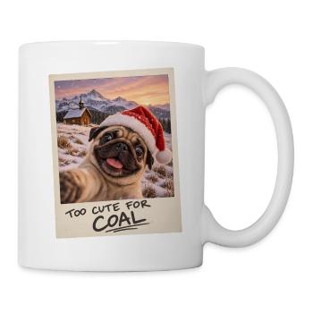 Too Cute For Coal Mops Selfie Weihnachten - Tasse - Weiß - Rechts