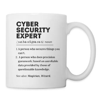 Witzige Definition des Cyber-Sicherheitsexperten - Tasse - Weiß - Rechts