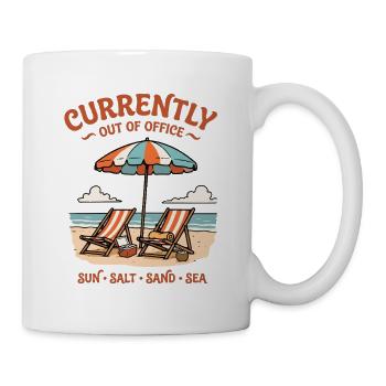 Currently Out Of Office Strand Urlaub Retro - Tasse - Weiß - Rechts
