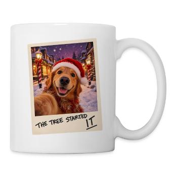 The Tree Started It Golden Retriever Selfie - Tasse - Weiß - Rechts