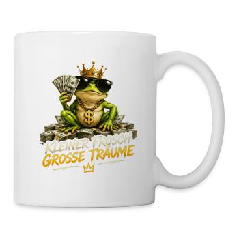 Kleiner Frosch Große Träume - Tasse - Weiß - Rechts