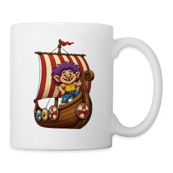 EG I Boot I Norwegen I Viking I Troll Segelschiff - Tasse - Weiß - Rechts