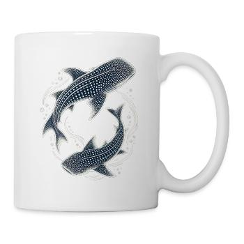Walhai Ozeantiere Meeresleben Biologie Kunst - Tasse - Weiß - Rechts