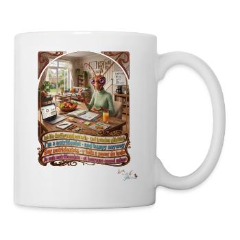 Heuschrecke JOGUE Ernährungsberaterin 4 Sprachen - Tasse - Weiß - Rechts