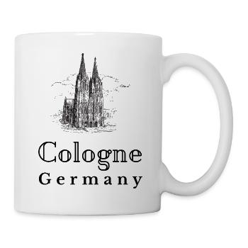 Kölner Dom Silhoutte Cologne Germany Geschenkidee  - Tasse - Weiß - Rechts