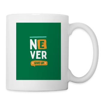 Purple_and_Red_Playful_Never_Give_Up_Inspiratio - Tasse - Weiß - Rechts