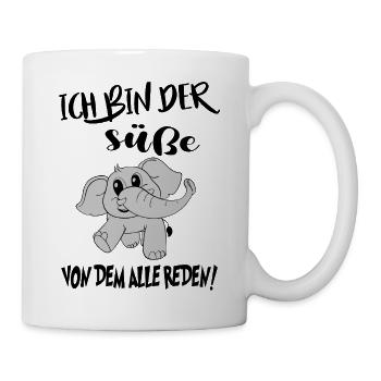 Babysprüche Ich bin der süße von der alle reden - Tasse - Weiß - Rechts