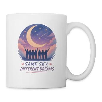 Gleicher Himmel, andere Träume - Tasse - Weiß - Rechts