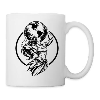 Woman – Strong Women Carry the World - Tasse - Weiß - Rechts