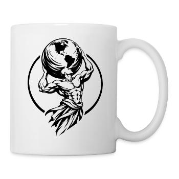 Strong Men Carry the World - Tasse - Weiß - Rechts