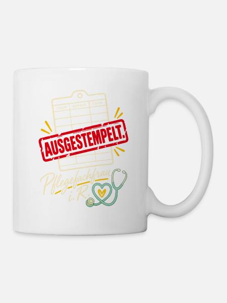 Ausgestempelt Pflegefachfrau Rente - Tasse - Weiß