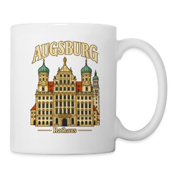Augsburg Rathaus - Tasse - Weiß - Rechts