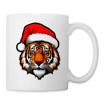 Weihnachten Tiger - Tasse - Weiß - Rechts