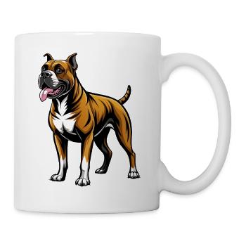 Boxer Dog Stand - Tasse - Weiß - Rechts