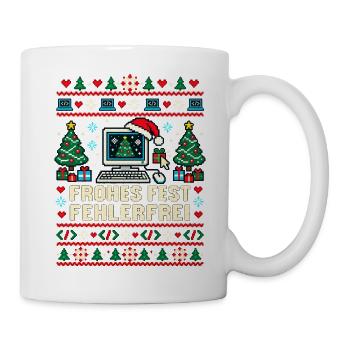 Frohes Fest fehlerfrei - Tasse - Weiß - Rechts