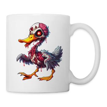 Zombie Ente Gehirn - Tasse - Weiß - Rechts