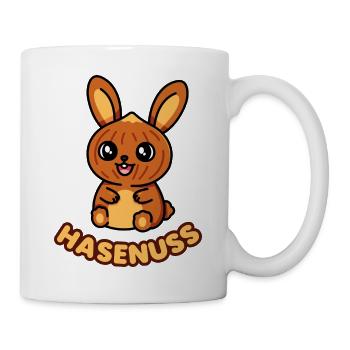 Hasenuss - die Fusion aus Hase und Haselnuss - Tasse - Weiß - Rechts