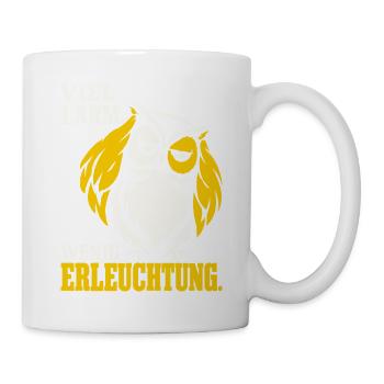 Viel Lärm wenig Erleuchtung Eule Silvester Böller - Tasse - Weiß - Rechts