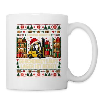 Lagerlogistik - Geschenke? Läuft. - Tasse - Weiß - Rechts