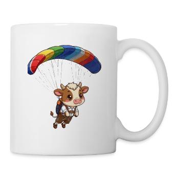 Kuh Paragleiter  - Tasse - Weiß - Rechts