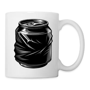Zerstoßene Limonadendose - Tasse - Weiß - Rechts