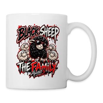 Black Sheep of the Family Funny Rebel Sheep Design - Tasse - Weiß - Rechts