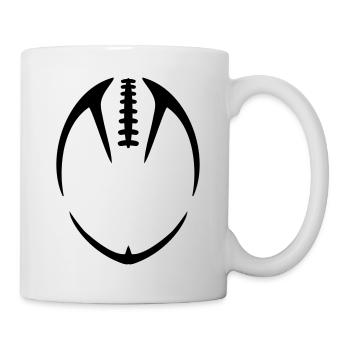 American Football Rücken - Tasse - Weiß - Rechts