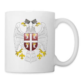 Wappen Serbien - Tasse - Weiß - Rechts
