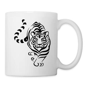 tiger T Shirt selber gestalten - Tasse - Weiß - Rechts