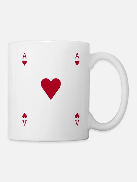 Herz Ass - Tasse - Weiß