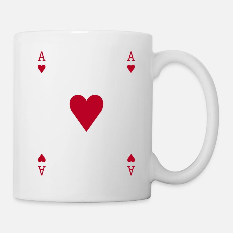 Herz Ass - Tasse - Weiß