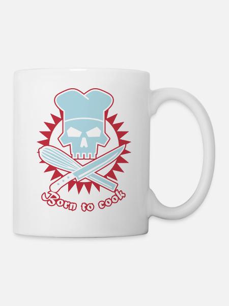 born_to_cook - Tasse - Weiß