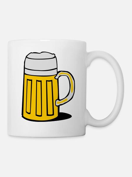 bier - Tasse - Weiß