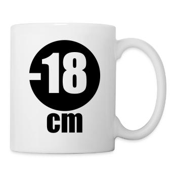 Interdit aux moins de 18 cm - Mug blanc - blanc - Droite