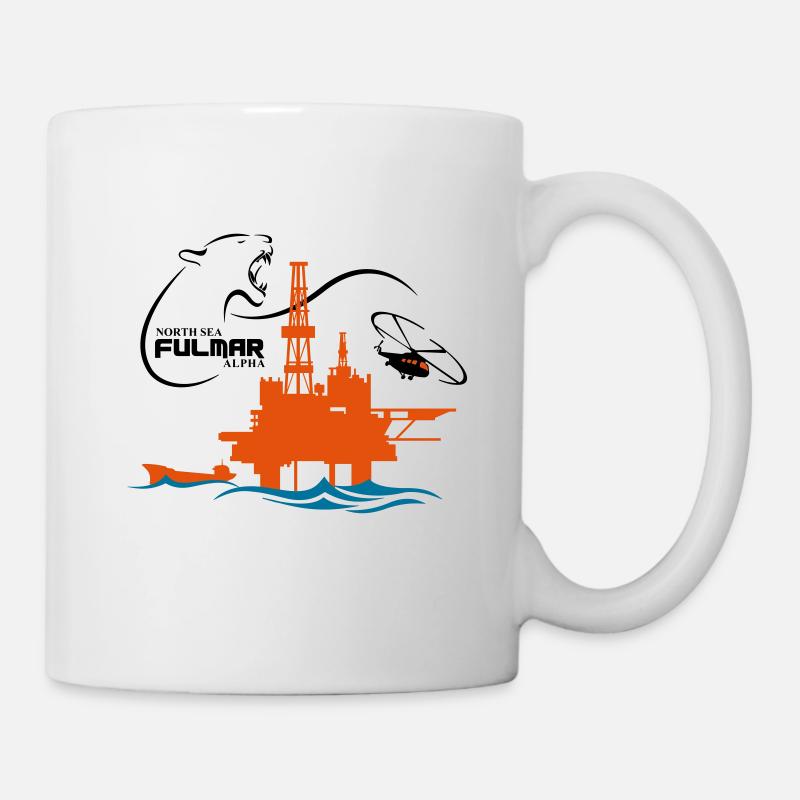 Fulmar Oil Rig Platform North Sea Aberdeen - Mug - white
