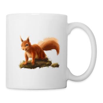Kleines Eichhörnchen - Tasse - Weiß - Rechts