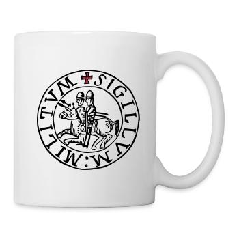 templar knights seal - Mug - white - Right