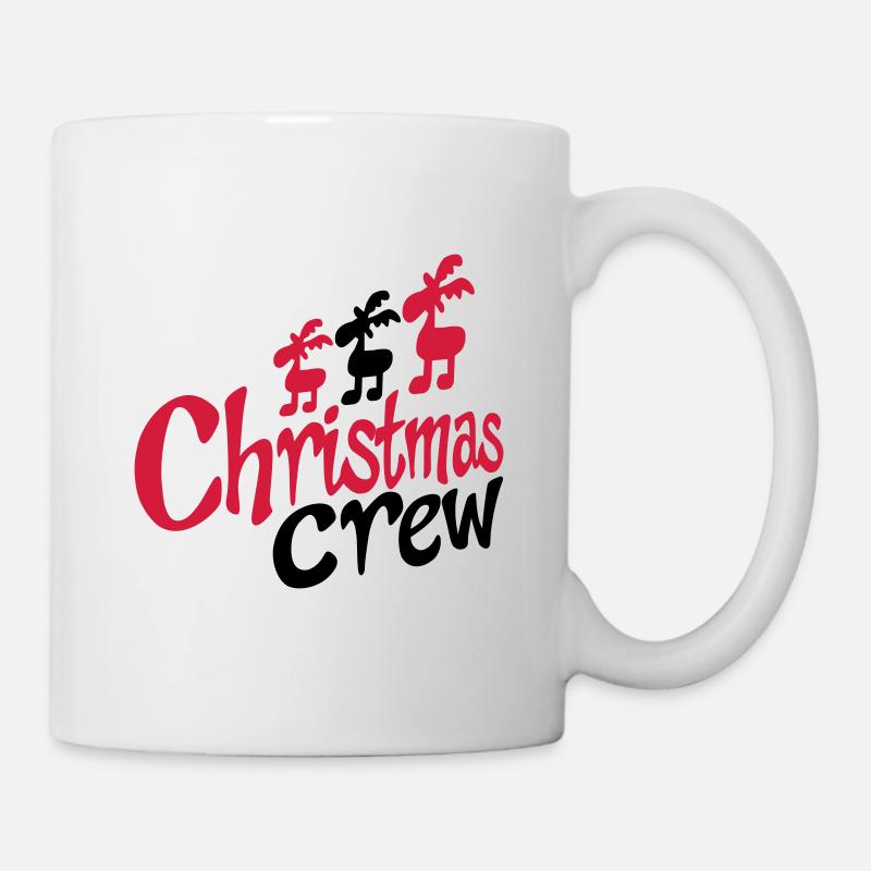 Lustige Elche zu Weihnachten - Tasse - Weiß