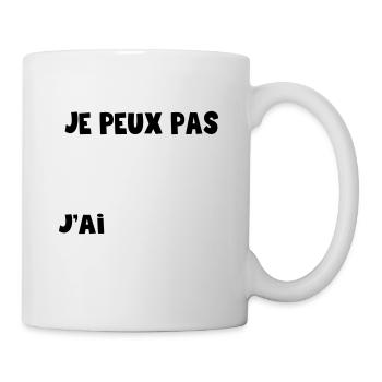 je peux pas j'ai ajoute tes mots - Mug blanc - blanc - Droite