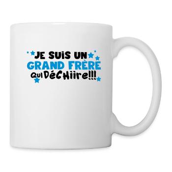 je suis un grand frère qui déchire - Mug blanc - blanc - Droite