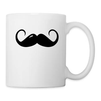 Curly moustache - Mug - white - Right
