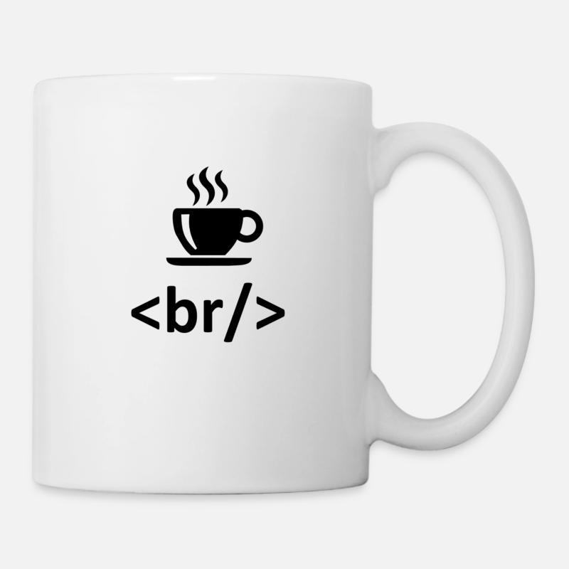 coffee break - Mug blanc - blanc