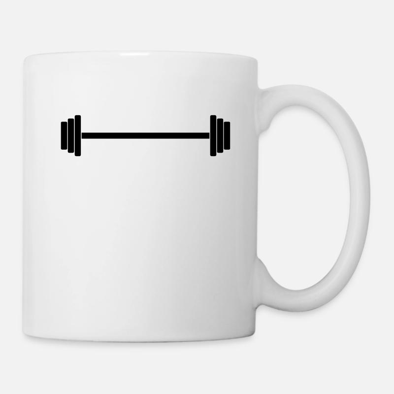 Langhantel 1c - Tasse - Weiß