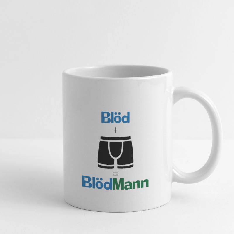 Blödmann Mann Idiot Geschenk provokant Spruch Idee Tasse