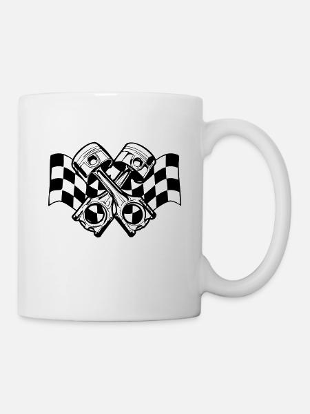 Checkered Pistons - Tasse - Weiß